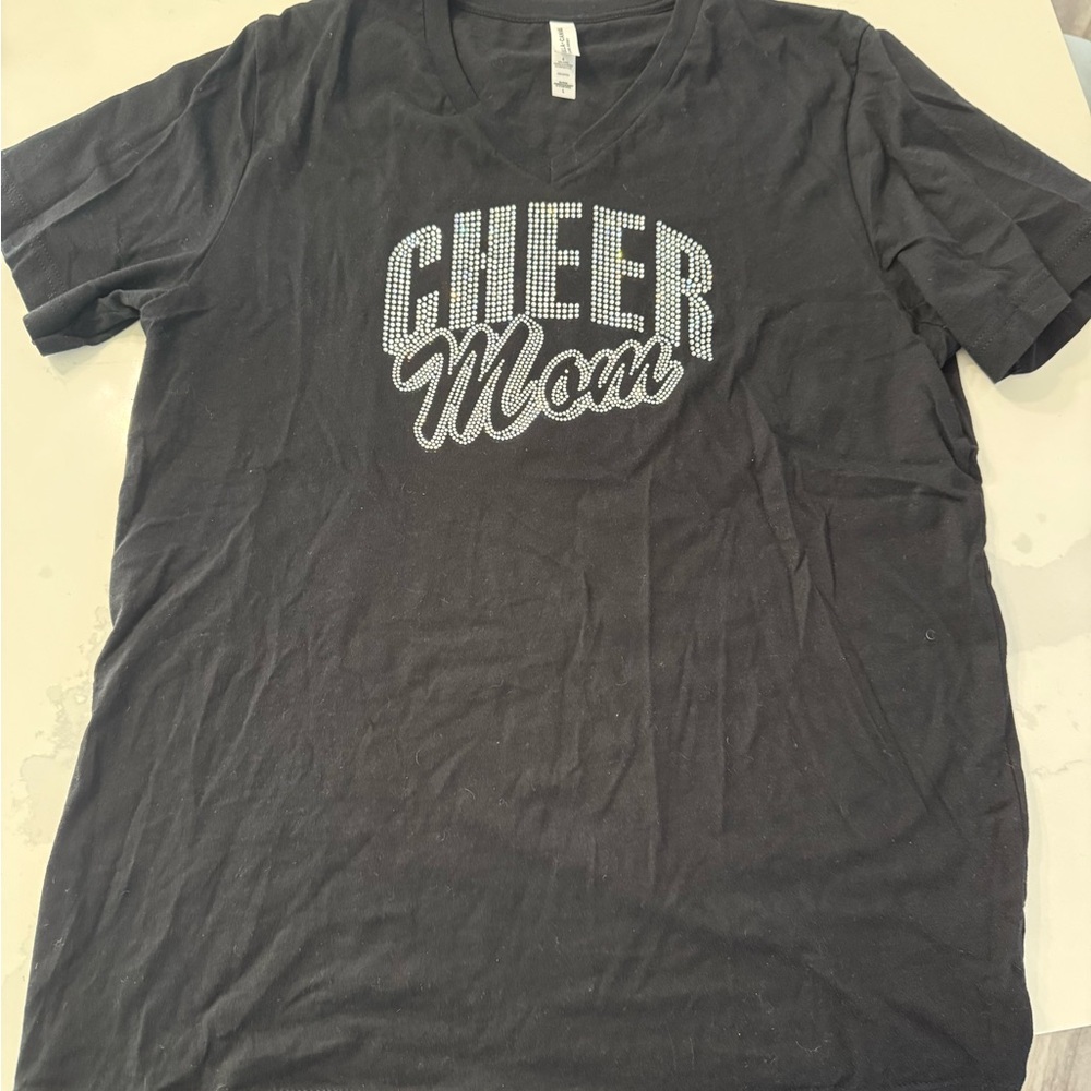 Bella Canvas Black Cheer Mom Women's Tee